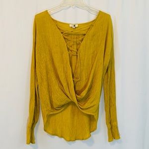 Umgee Mustard Blouse